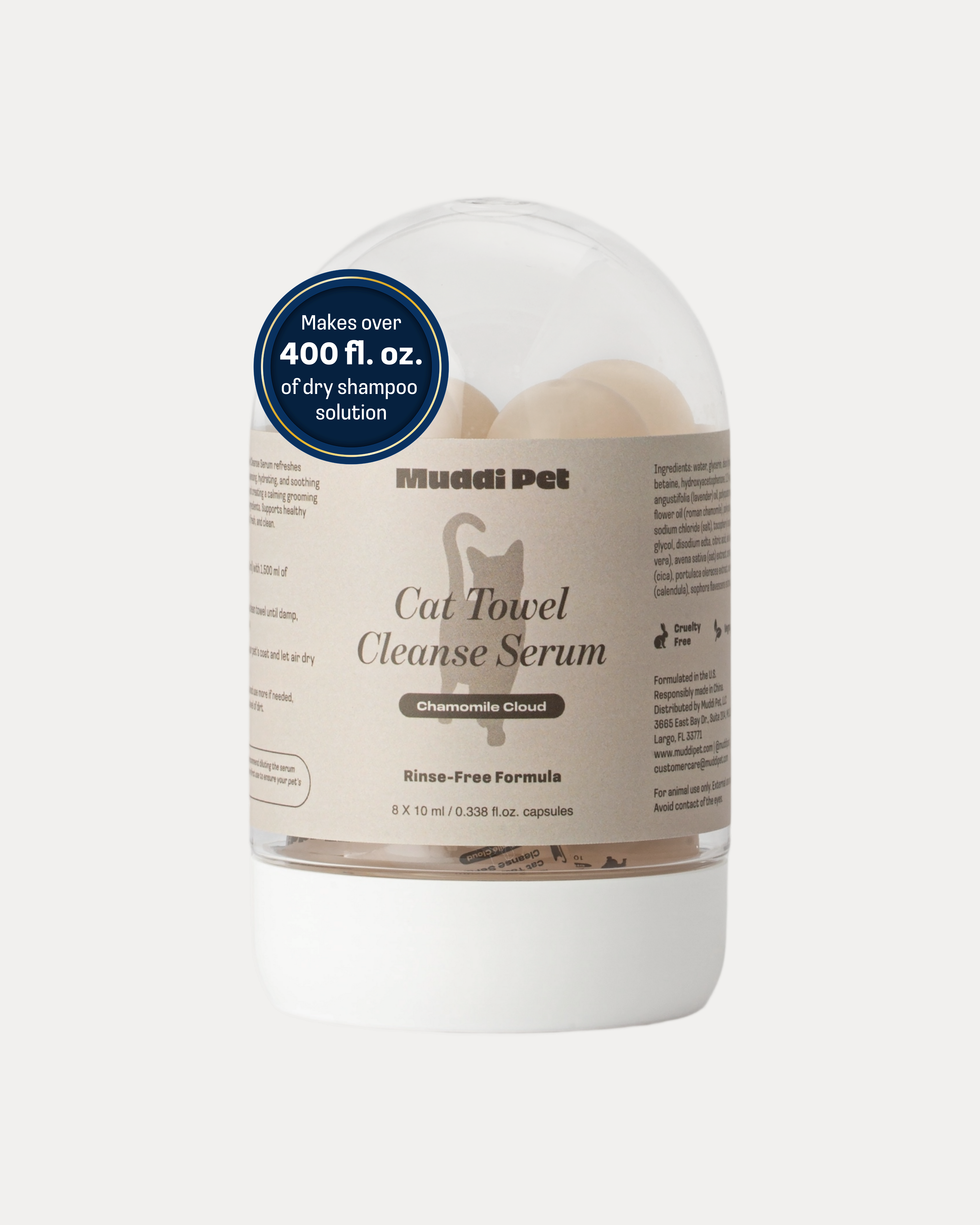 Cat Concentrated Rinse-Free Towel Cleanse Serum