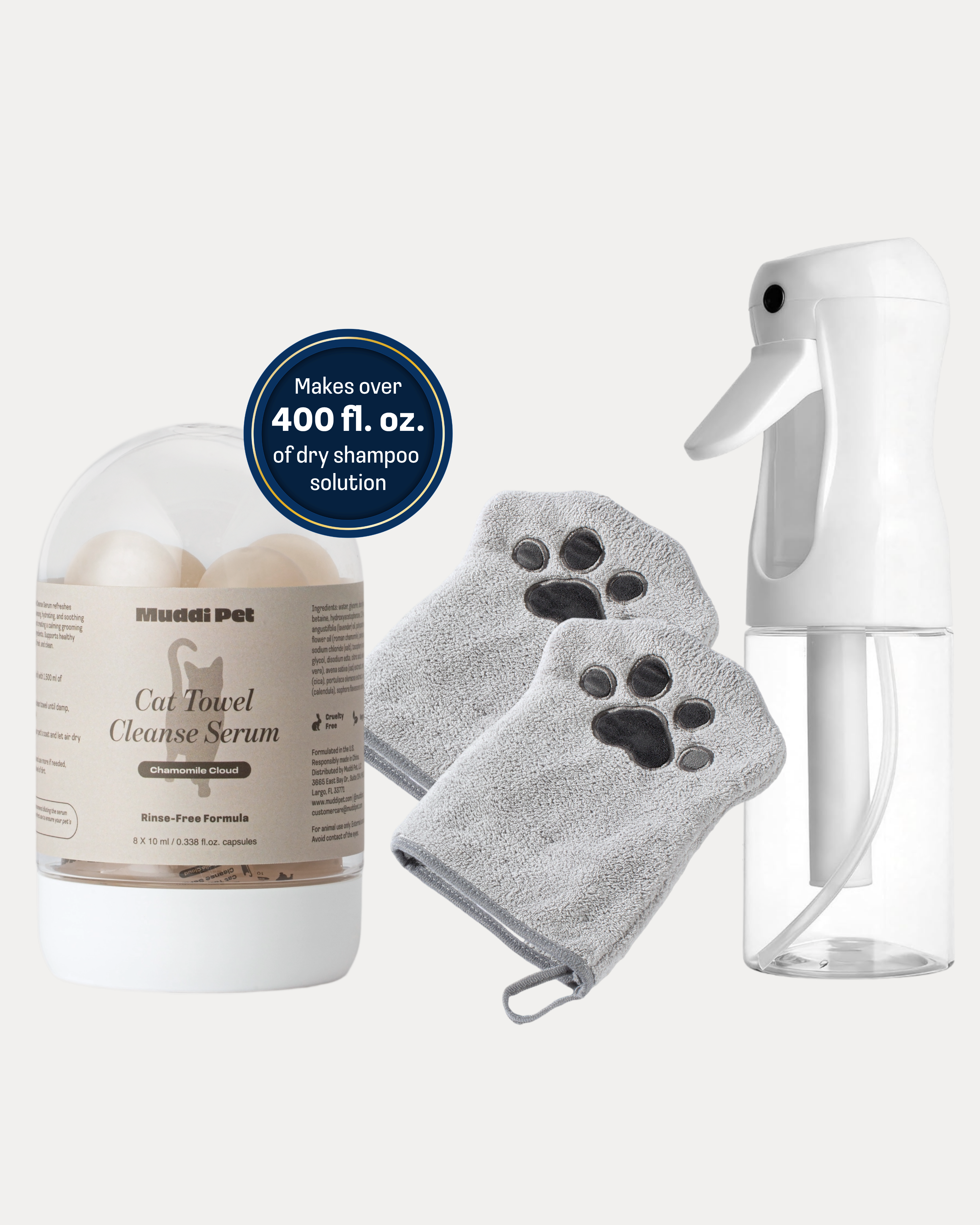 Cat Concentrated Rinse-Free Towel Cleanse Serum