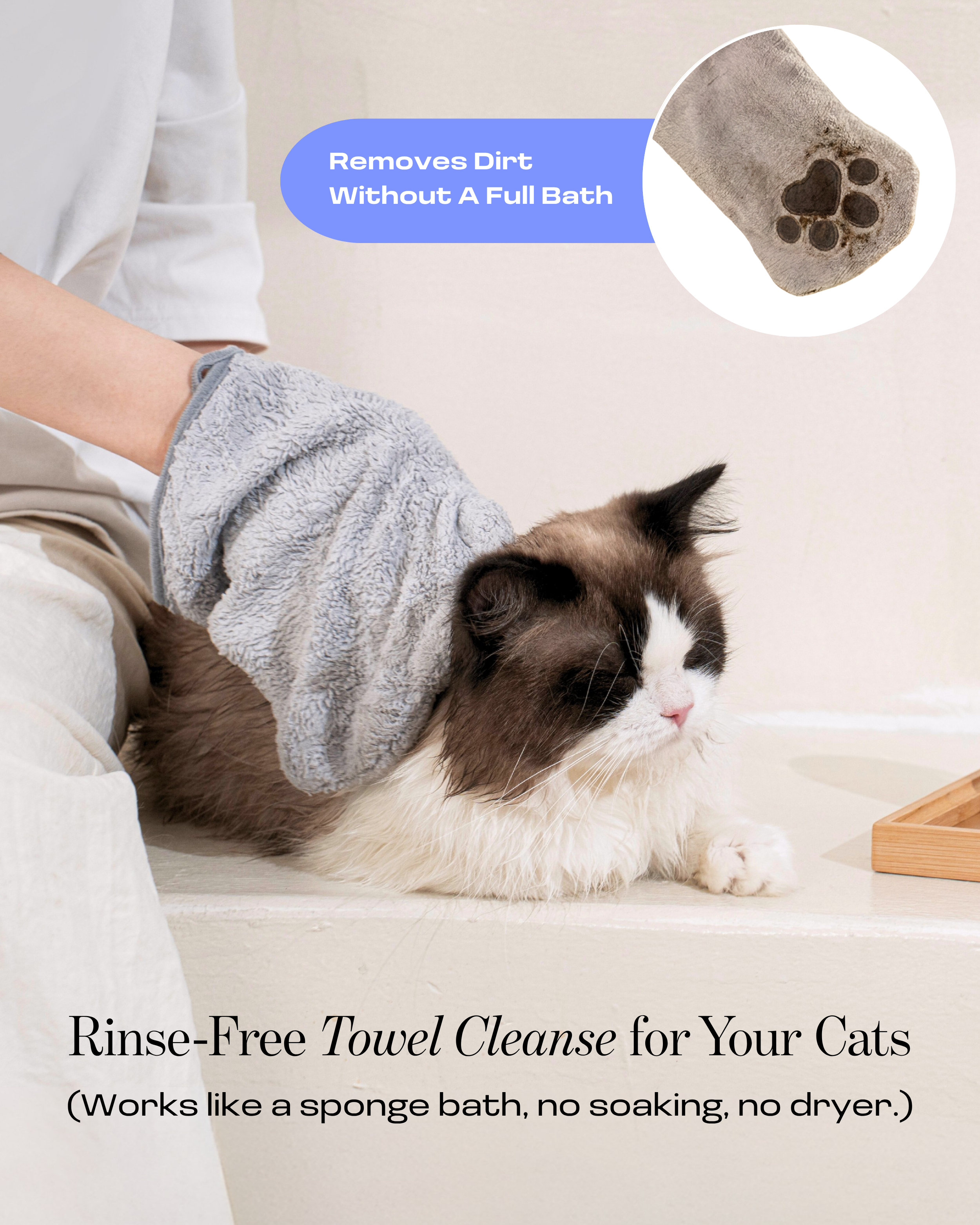 Cat Concentrated Rinse-Free Towel Cleanse Serum