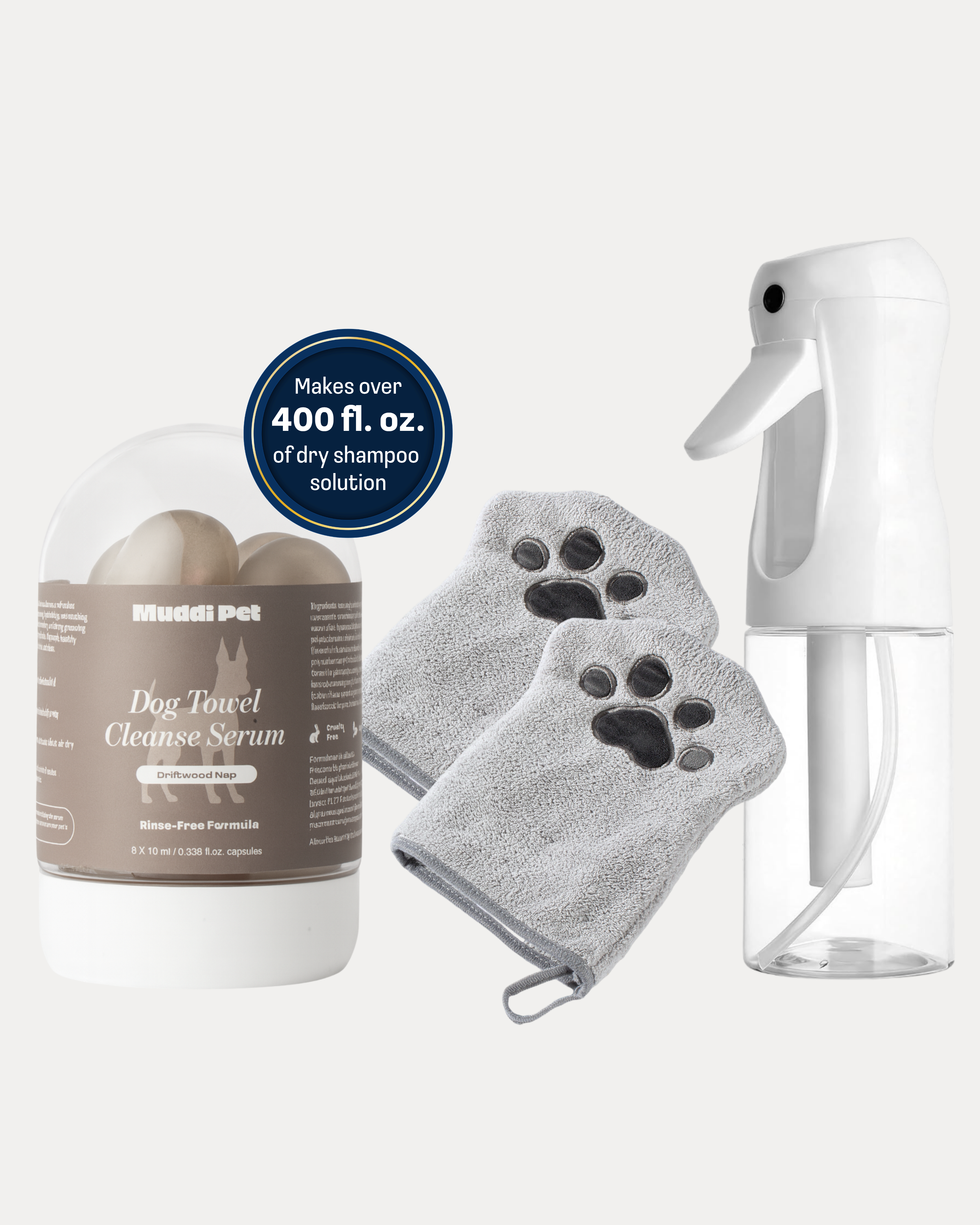 Dog Concentrated Rinse-Free Towel Cleanse Serum
