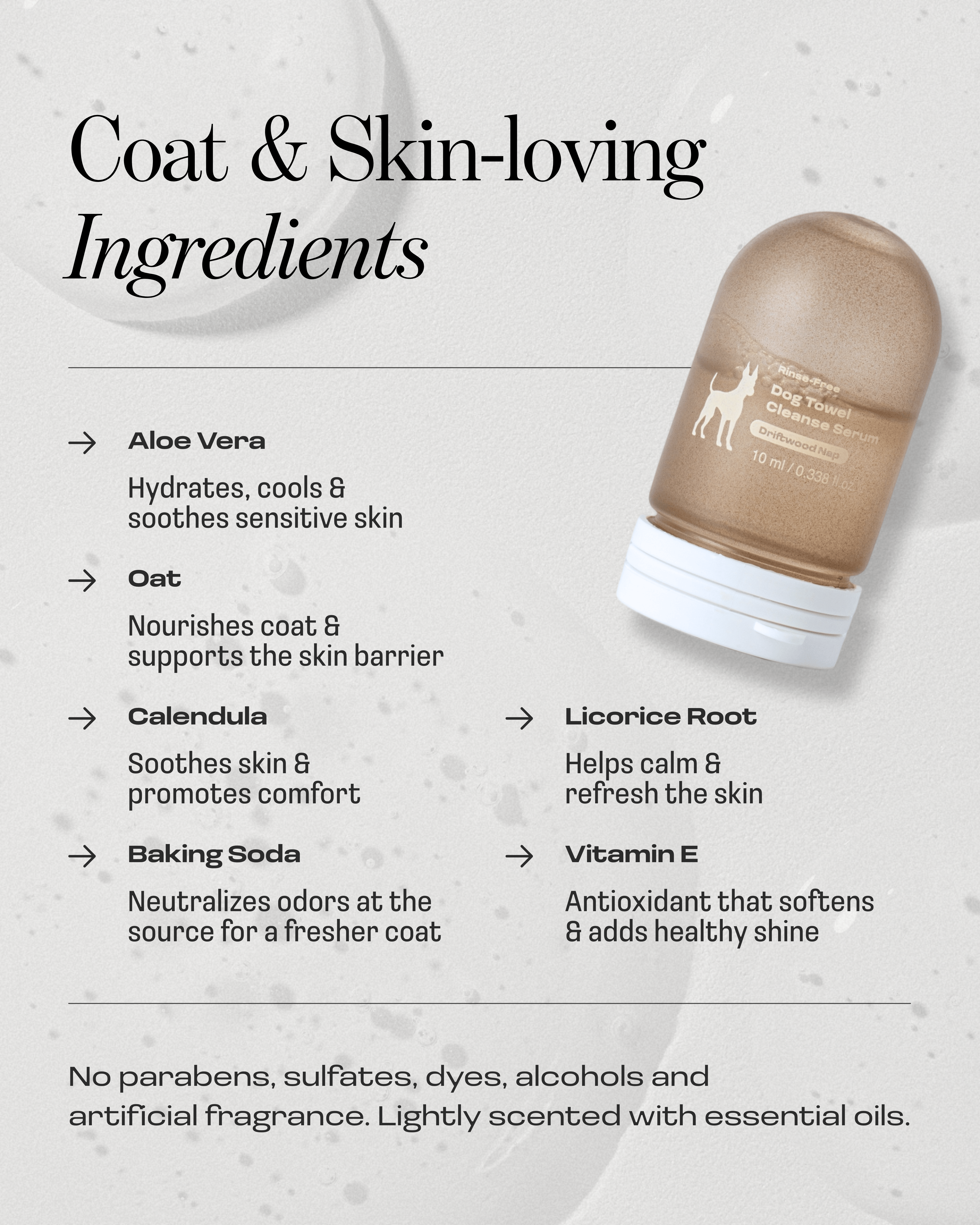 Dog Concentrated Rinse-Free Towel Cleanse Serum