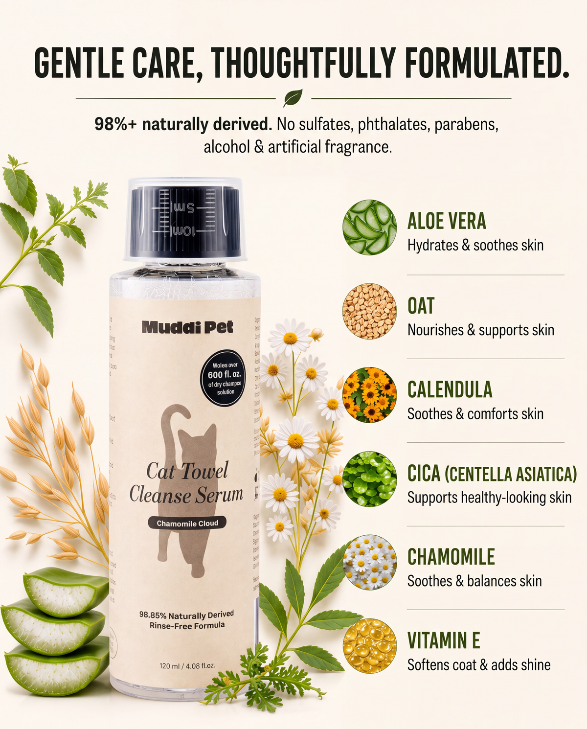 Cat Concentrated Rinse-Free Towel Cleanse Serum