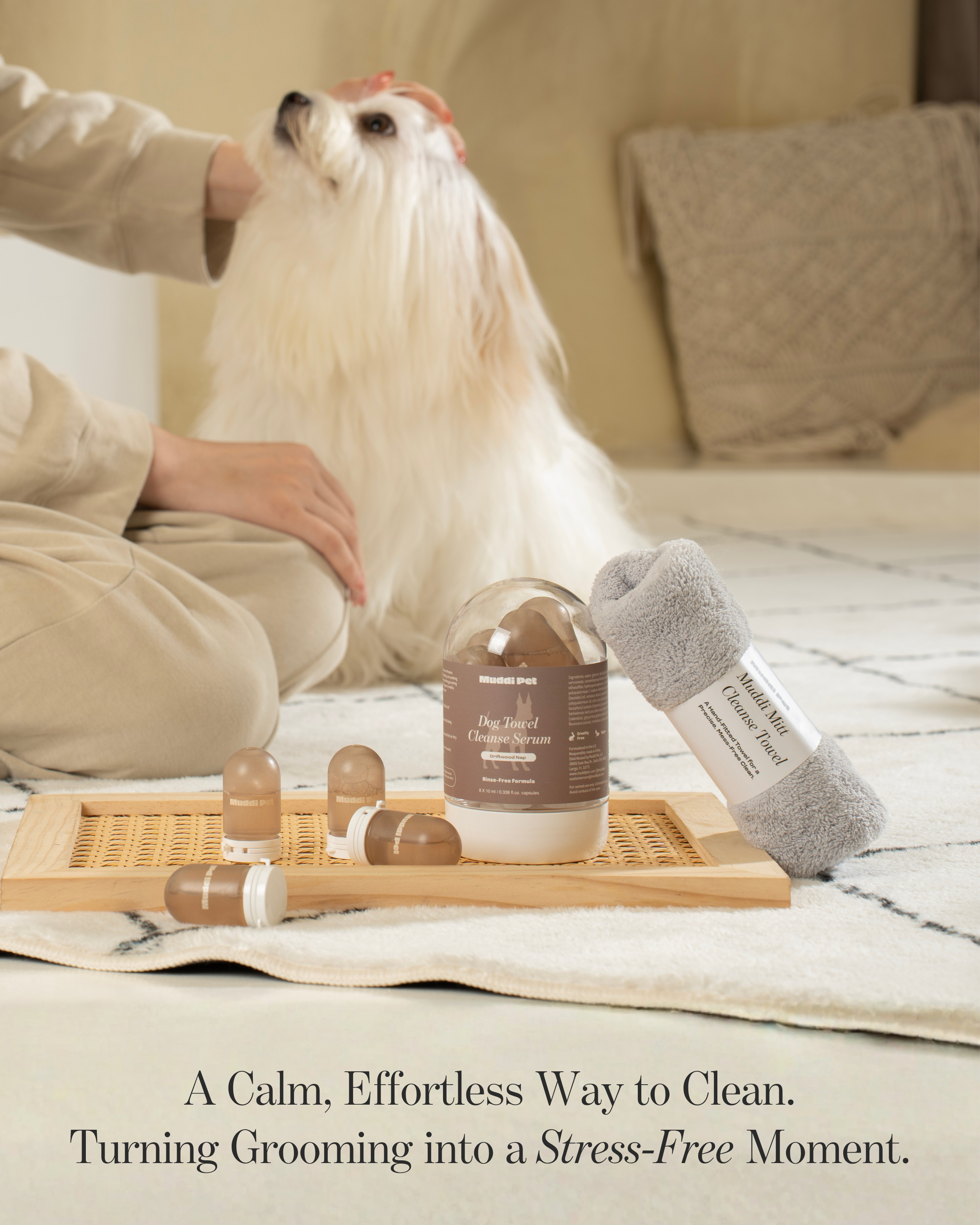 Dog Concentrated Rinse-Free Towel Cleanse Serum