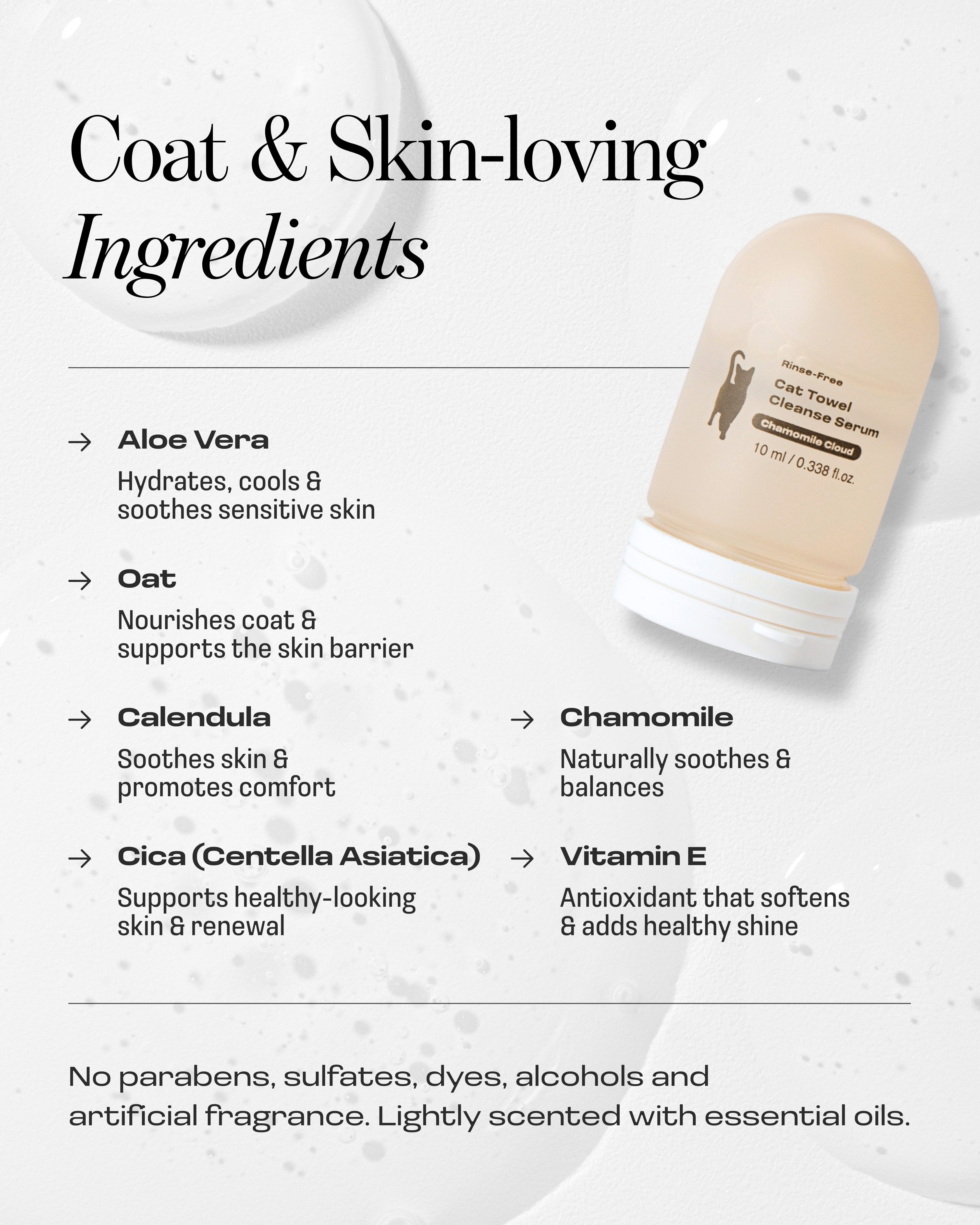 Cat Concentrated Rinse-Free Towel Cleanse Serum