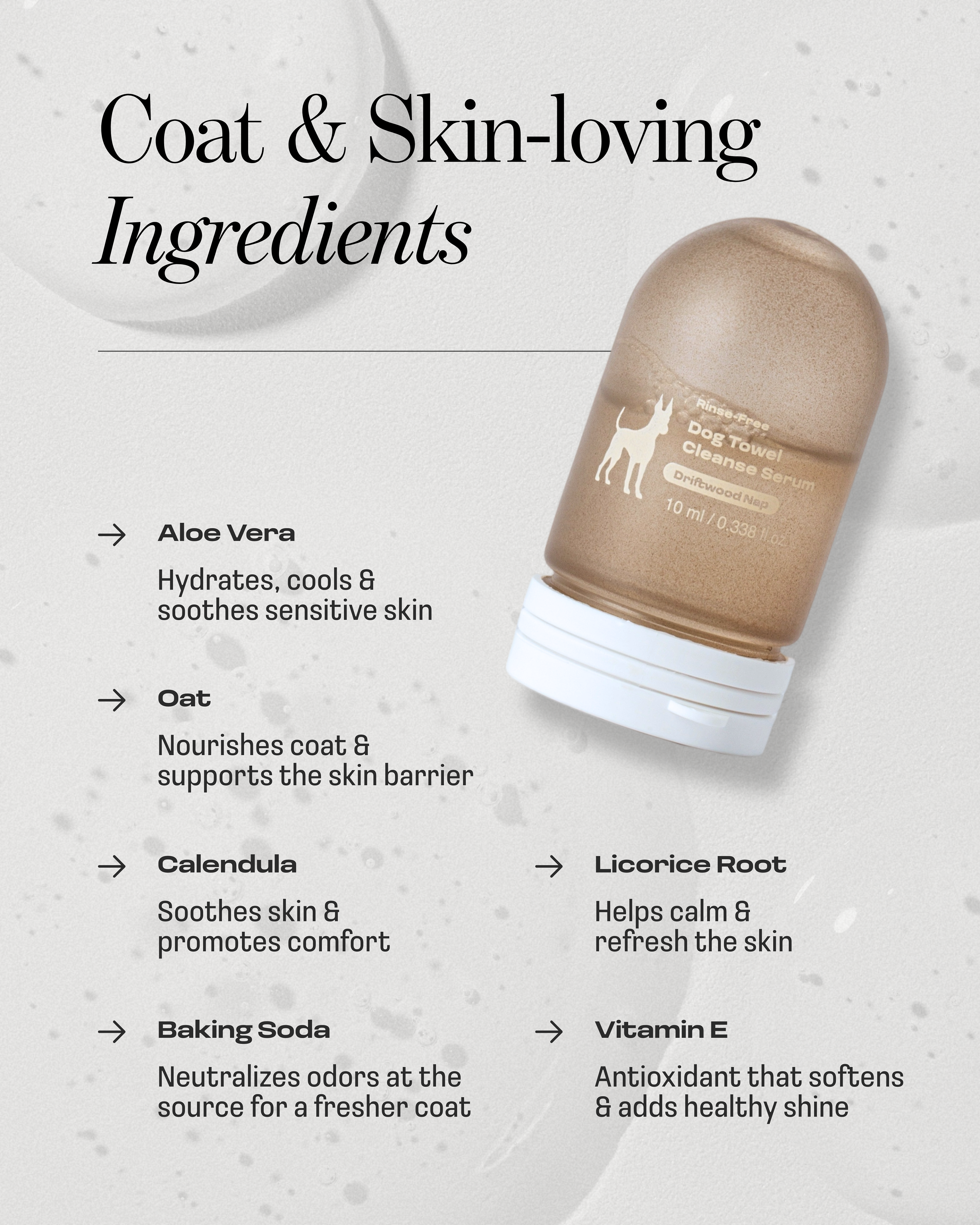 Dog Rinse-Free Towel Cleanse Serum