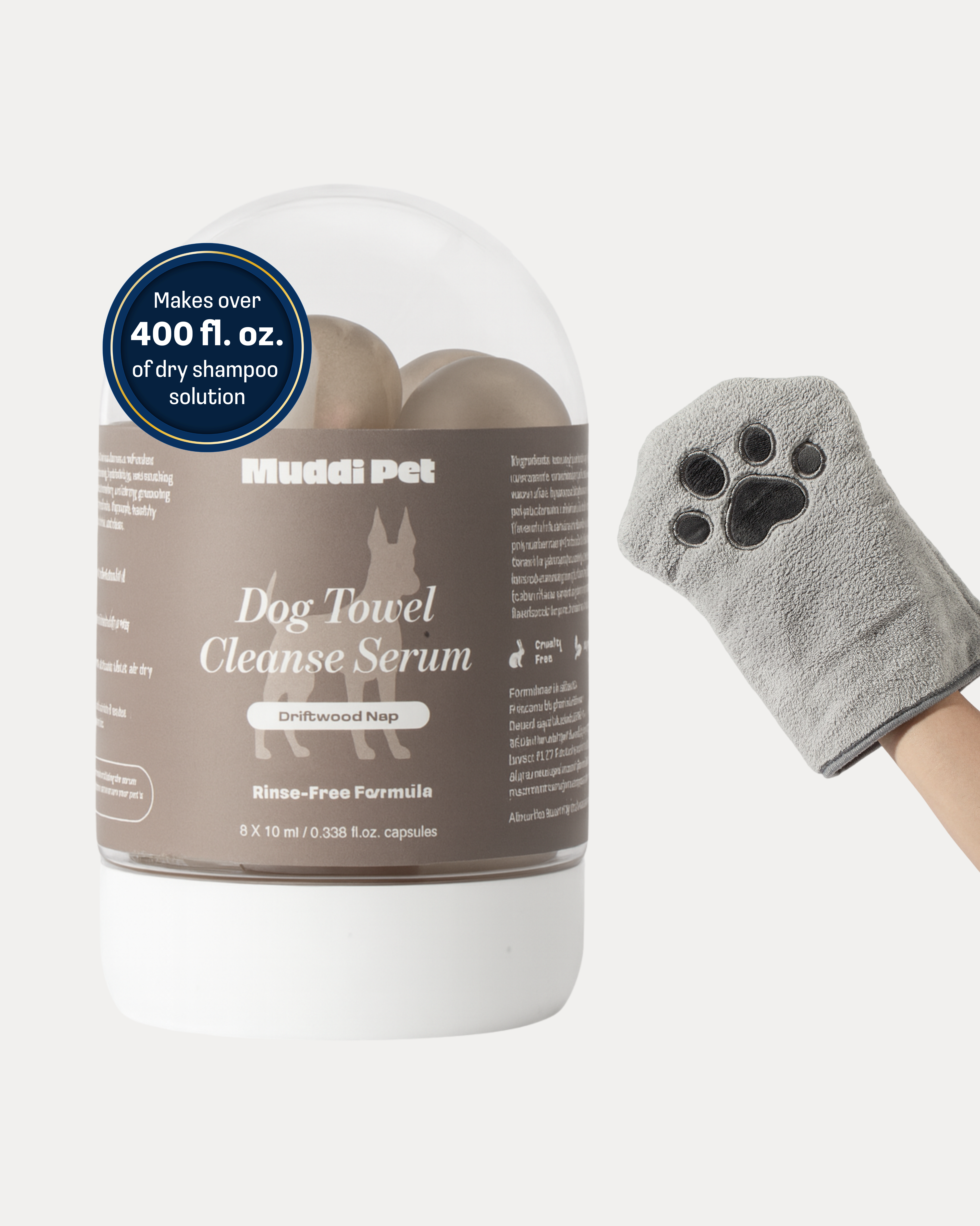 Dog Concentrated Rinse-Free Towel Cleanse Serum