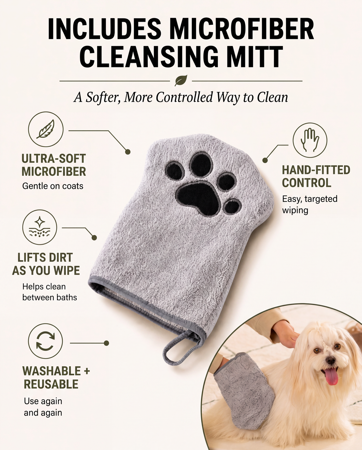 Dog Concentrated Rinse-Free Towel Cleanse Serum