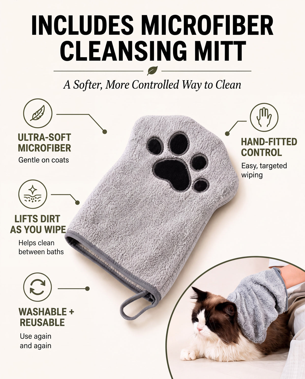 Cat Concentrated Rinse-Free Towel Cleanse Serum