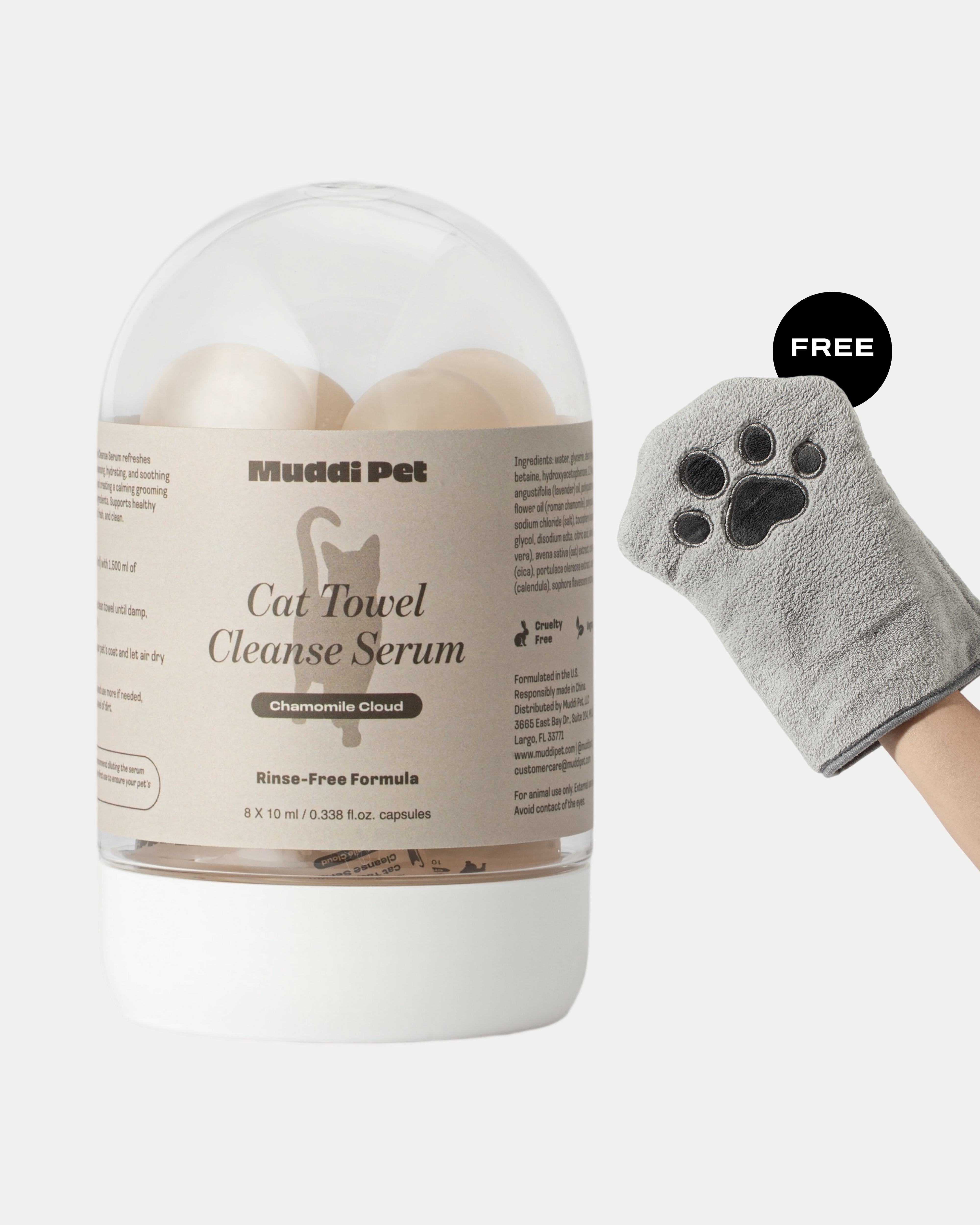 Cat Rinse-Free Towel Cleanse Serum